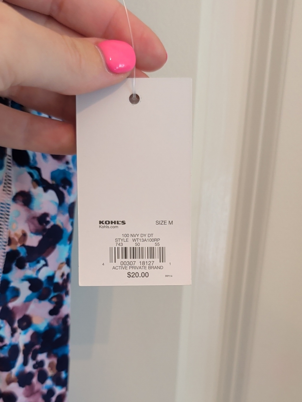 tek gear Floral-Patterned Blue & Purple Tank Top - Picture 3 of 4
